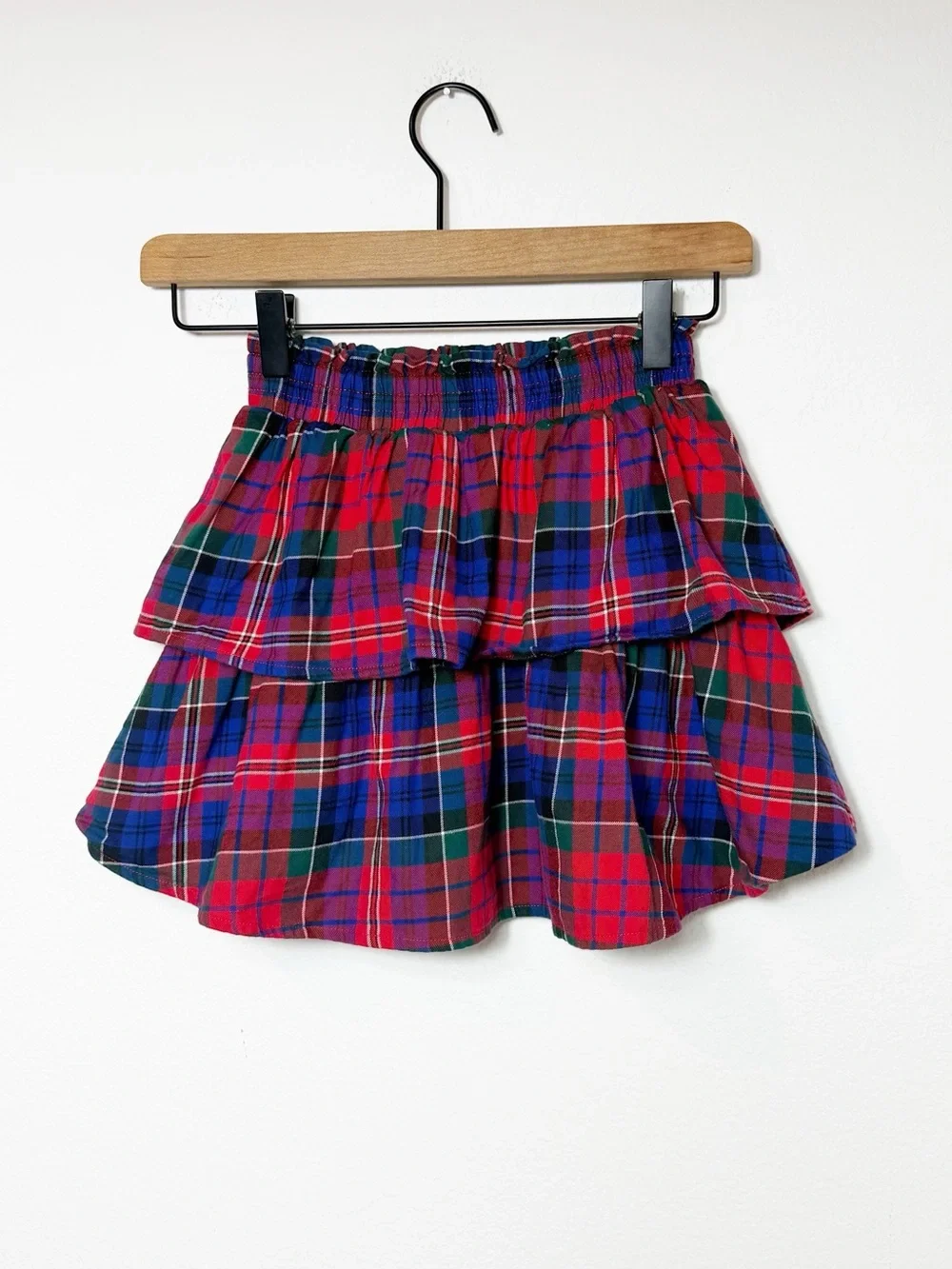 Janie and Jack Tartan Tiered Skirt Girls Size 7 Plaid Pre-Owned